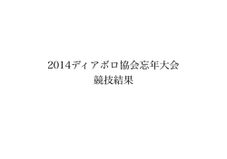 2014ディアボロ協会忘年大会 競技結果