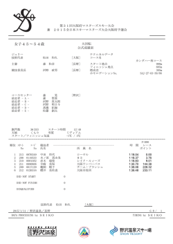 女子45～54歳 - 野沢温泉スキー場