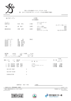 女子オープン - 野沢温泉スキー場