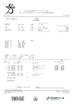 男子75歳以上 - 野沢温泉スキー場