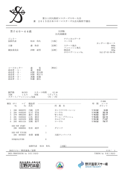 男子40～44歳 - 野沢温泉スキー場