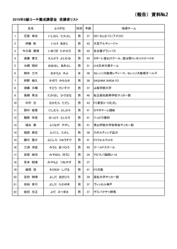 関連資料No.2 - 日本サッカー協会