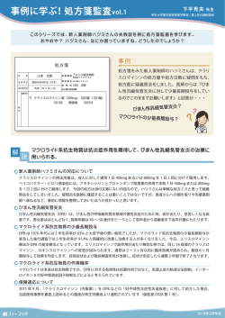 事例に学ぶ！処方箋監査vol.1