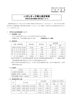 いばらきっ子郷土検定事業について