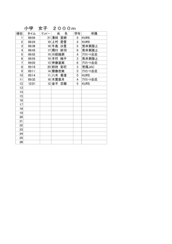 小学 女子 2000m
