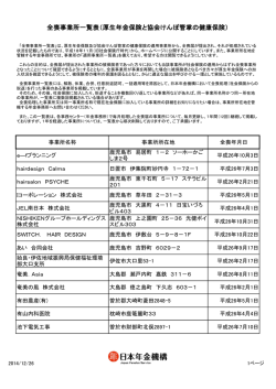 全喪事業所一覧表（厚生年金保険と協会けんぽ管掌の