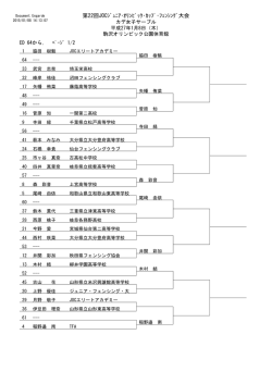 第22回JOCｼﾞｭﾆｱ・ｵﾘﾝﾋﾟｯｸ・ｶｯﾌﾟ・ﾌｪﾝｼﾝｸﾞ大会