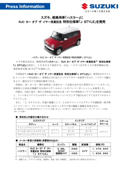 スズキ、軽乗用車「ハスラー」に