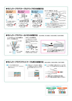 モジュラープラグ（ケーブルクリップ付）の成端方法 モジュラープラグ