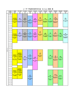 レーザー学会第35回年次大会 セッション/座長 表