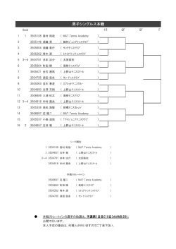 男子シングルス本戦