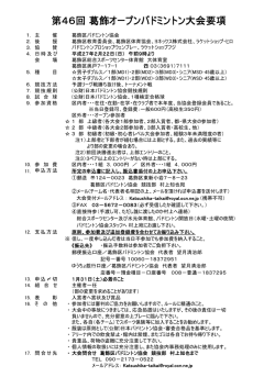 第46回 葛飾オープンバドミントン大会要項