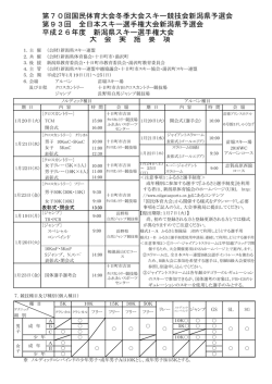要項 - 新潟県スキー連盟