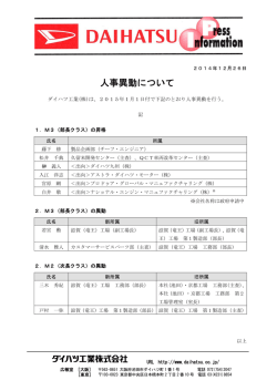 人事異動について