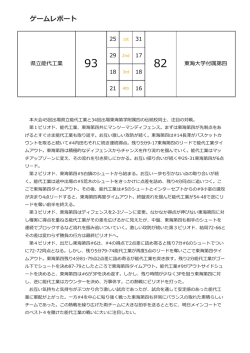 能代工業高校〇93-82東海大学付属第四高校
