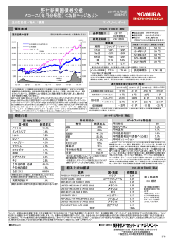 月次レポート - 野村アセットマネジメント
