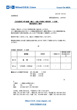 【北米西岸】NP2航路 HYUNDAI MERCURY V.038W