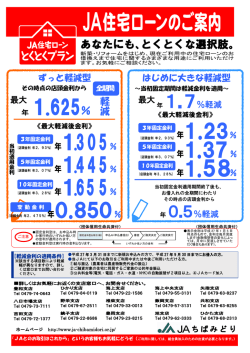 住宅ローンとくとくプランチラシ 表