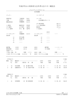 アルペン - 山口県スキー連盟