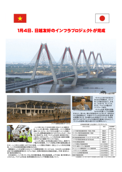1月4日、日越友好のインフラプロジェクトが完成