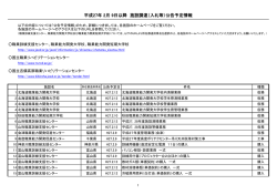 平成27年 2月 9日以降 施設調達（入札等）公告予定情報