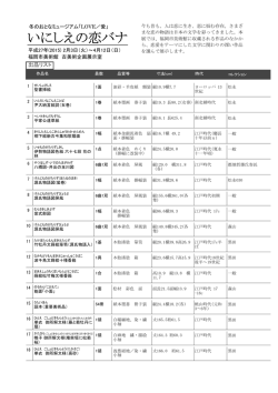 いにしえの恋バナ