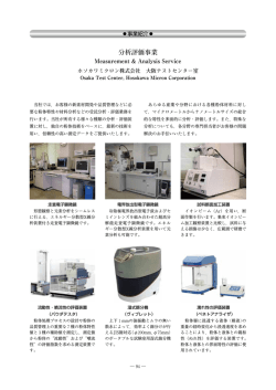 分析評価事業 - ホソカワミクロン