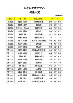 みなみ交流マラソン結果一覧（PDF：105KB）