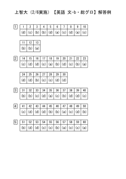 上智大（2/6実施）【英語 文