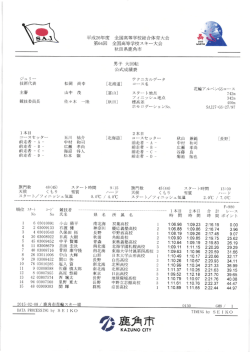 男子ジャイアントスラローム