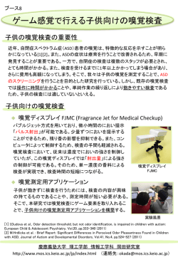 ゲーム感覚で行える子供向けの嗅覚検査