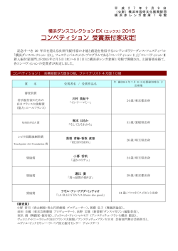 Ⅱ 受賞振付家決定!