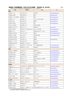 城南地域 合同就職面接会（平成27年3月3日開催） 参加企業一覧 (全36社)