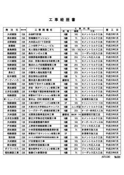 工 事 経 歴 書