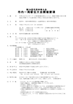 市内一周駅伝大会開催要項