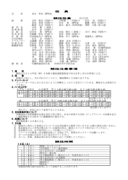 役 員 会 長 金丸 和史（IPVA） 競技役員 は主任 総 務 木村