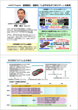 超薄膜化・強靭化「しなやかなタフポリマー」の実現 研究開発プログラム