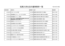 短期入所生活介護（ショートステイ）