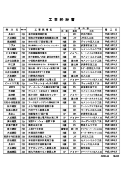 工 事 経 歴 書