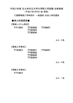 掲示 - 北九州市立大学