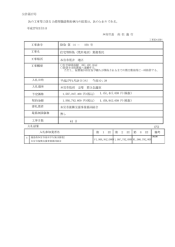 工事番号 除染 第 14 － 333 号 工事名 住宅等除染（荒井地区