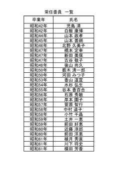 常任委員リスト
