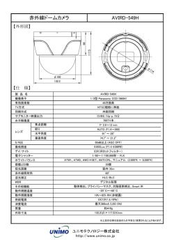 赤外線ドームカメラ AVIRD-549H