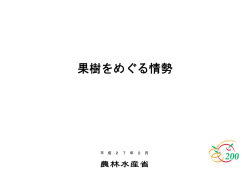 果樹をめぐる情勢(平成27年2月作成版) （PDF：1575KB）