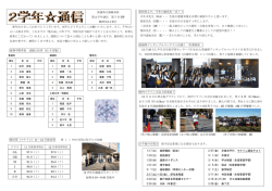 茨城県立波崎高校 第 2 学年通信 第 7 号 HP H27/1/14 発行 新年