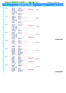 平成26年度関東学生新進テニス選手権大会