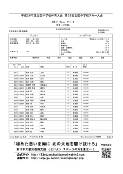 平成26年度全国中学校体育大会 第52回全国