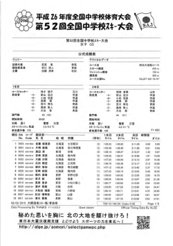 女子ジャイアントスラローム - 第52回全国中学校スキー大会