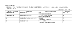 介護保険法に基づく指定介護予防サービス事業者の指定