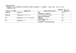 介護保険法に基づく指定居宅サービス事業者の指定